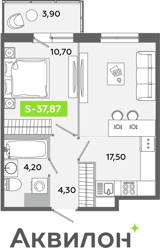 3-комнатная квартира с отделкой в ЖК Новая Ливадия на 16 этаже в 1 секции. Сдача в 1 кв. 2026 г.