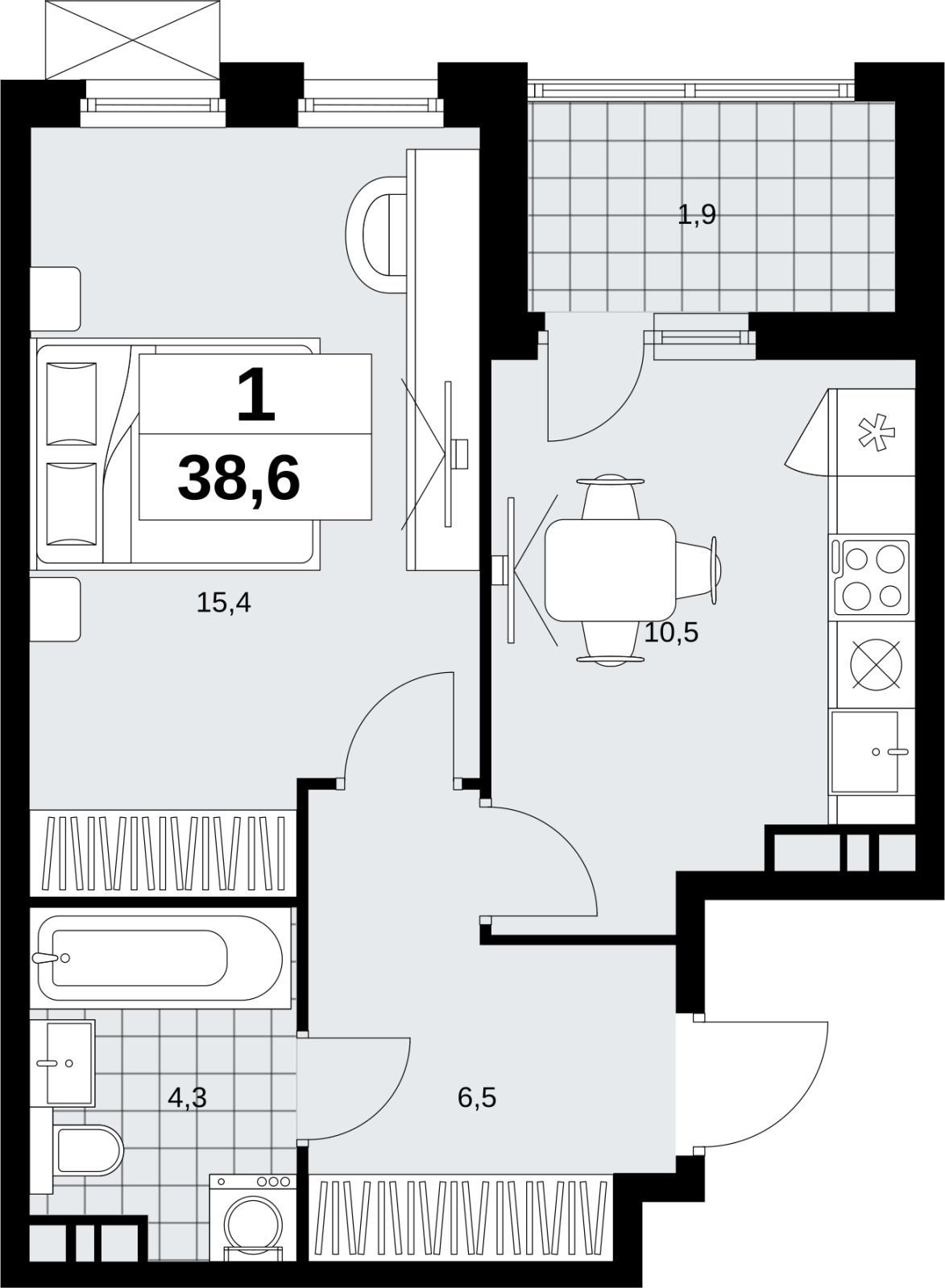 4-комнатная квартира с отделкой в ЖК Скандинавия на 5 этаже в 1 секции. Сдача в 1 кв. 2027 г.