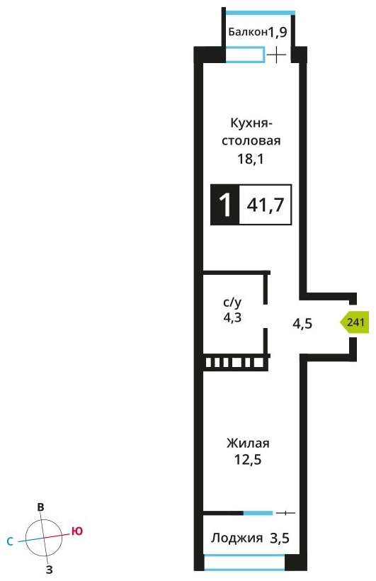 4-комнатная квартира с отделкой в ЖК Скандинавия на 14 этаже в 1 секции. Сдача в 1 кв. 2027 г.