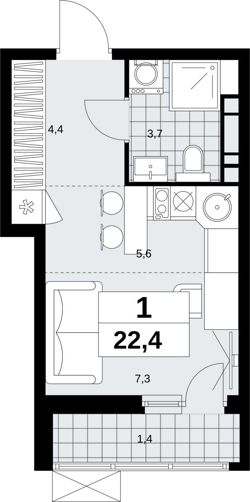 4-комнатная квартира с отделкой в ЖК Скандинавия на 11 этаже в 1 секции. Сдача в 1 кв. 2027 г.