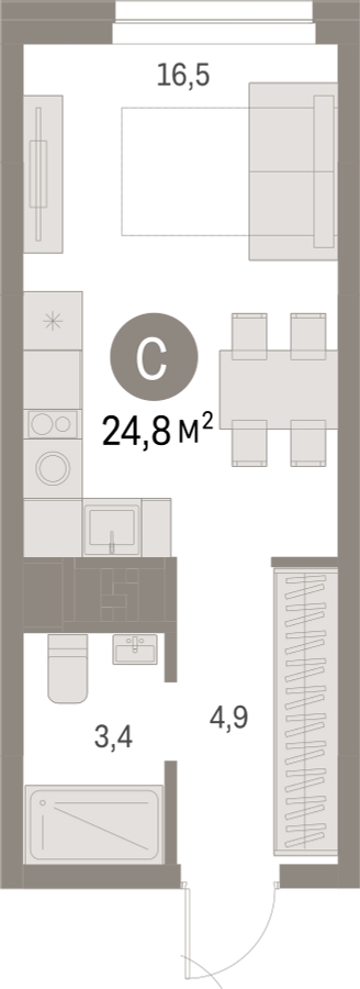 4-комнатная квартира с отделкой в ЖК Скандинавия на 2 этаже в 1 секции. Сдача в 3 кв. 2024 г.