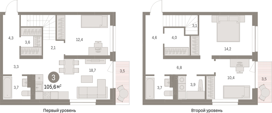 1-комнатная квартира (Студия) в ЖК Отрада на 11 этаже в 5 секции. Сдача в 2 кв. 2023 г.