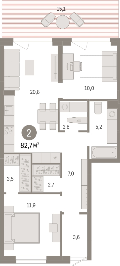 1-комнатная квартира в ЖК Отрада на 9 этаже в 6 секции. Сдача в 2 кв. 2023 г.
