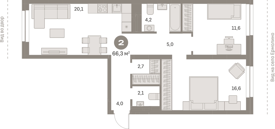 1-комнатная квартира с отделкой в ЖК Первый квартал на 6 этаже в 3 секции. Сдача в 1 кв. 2025 г.