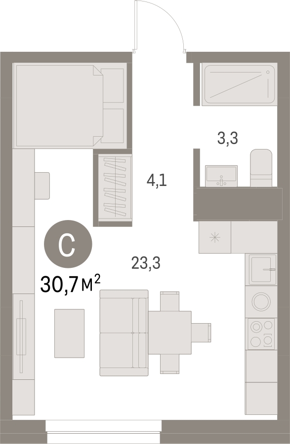 2-комнатная квартира с отделкой в ЖК Скандинавия на 12 этаже в 1 секции. Сдача в 4 кв. 2024 г.
