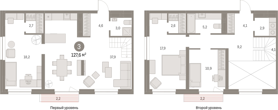 2-комнатная квартира с отделкой в ЖК Первый квартал на 8 этаже в 3 секции. Сдача в 1 кв. 2025 г.