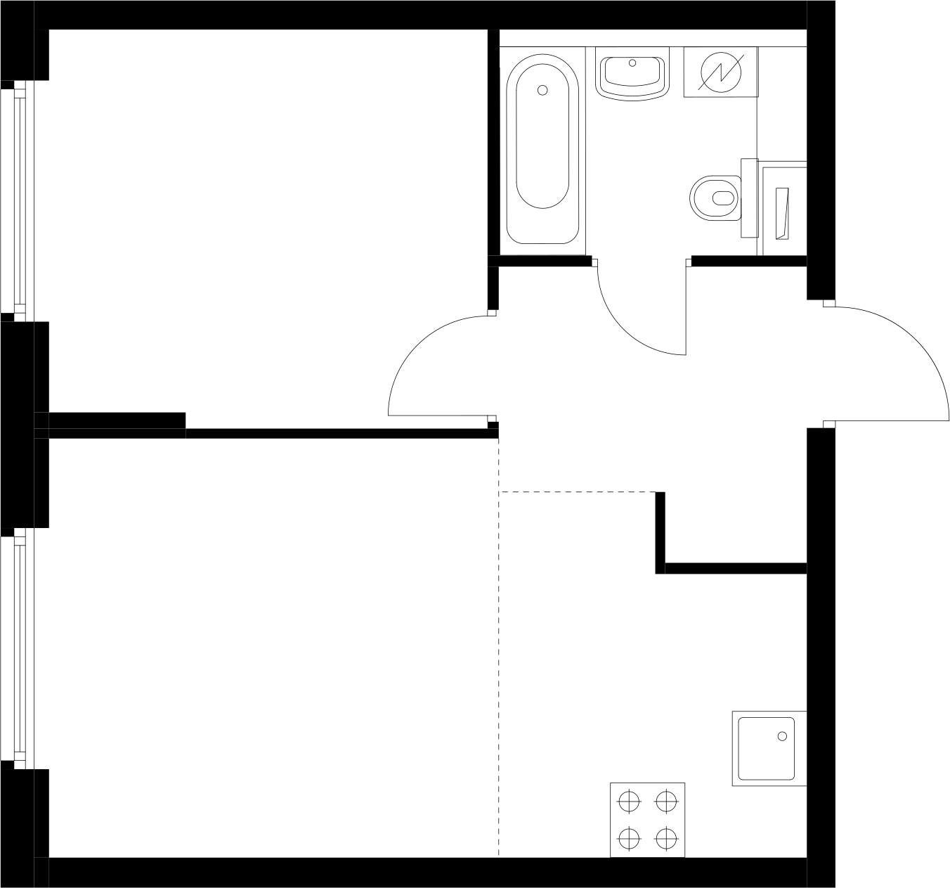 1-комнатная квартира (Студия) с отделкой в ЖК Саларьево Парк на 8 этаже в 2 секции. Сдача в 3 кв. 2026 г.