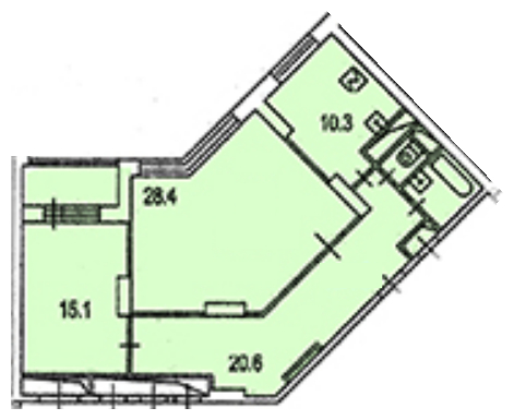 1-комнатная квартира (Студия) с отделкой в ЖК Первый квартал на 6 этаже в 1 секции. Сдача в 1 кв. 2025 г.
