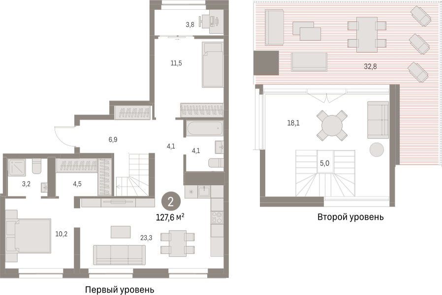 2-комнатная квартира с отделкой в ЖК Первый квартал на 1 этаже в 5 секции. Сдача в 1 кв. 2025 г.