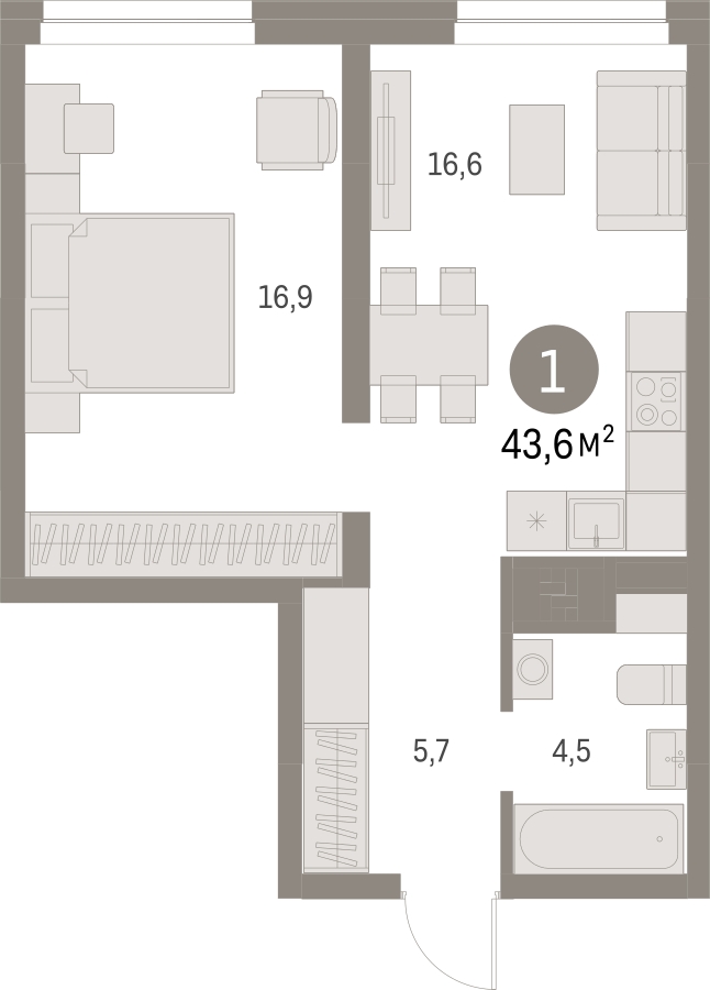 3-комнатная квартира с отделкой в ЖК Скандинавия на 8 этаже в 1 секции. Сдача в 4 кв. 2024 г.