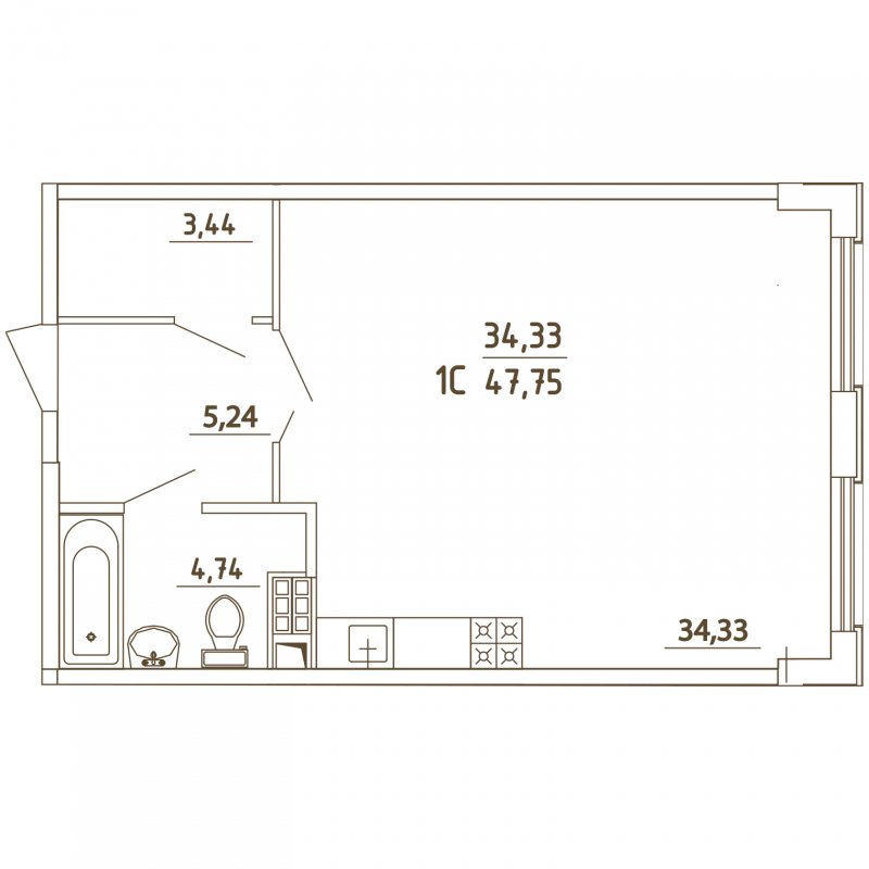 3-комнатная квартира с отделкой в ЖК Грибовский лес на 4 этаже в 10Б1 секции. Сдача в 2 кв. 2020 г.