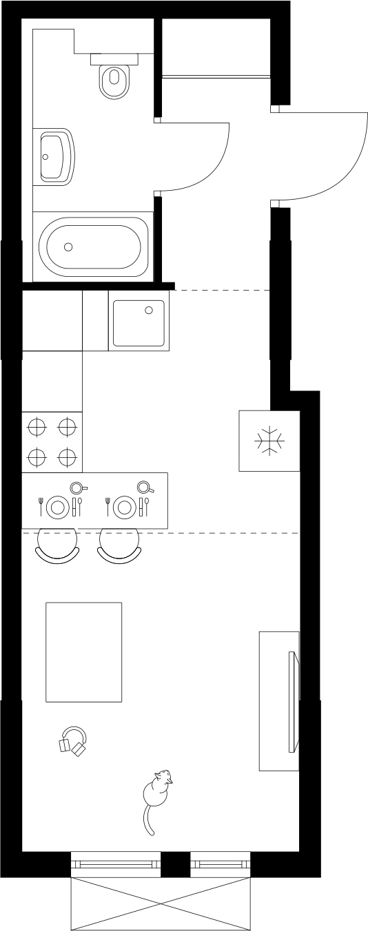 1-комнатная квартира в ЖК Грибовский лес на 2 этаже в 14Г1 секции. Сдача в 2 кв. 2020 г.
