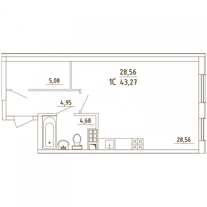 3-комнатная квартира с отделкой в ЖК Скандинавия на 11 этаже в 1 секции. Сдача в 4 кв. 2024 г.