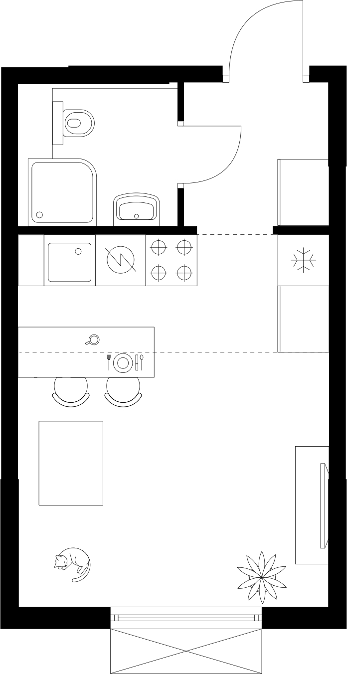 1-комнатная квартира (Студия) в ЖК Северная палитра на 7 этаже в 1 секции. Дом сдан.