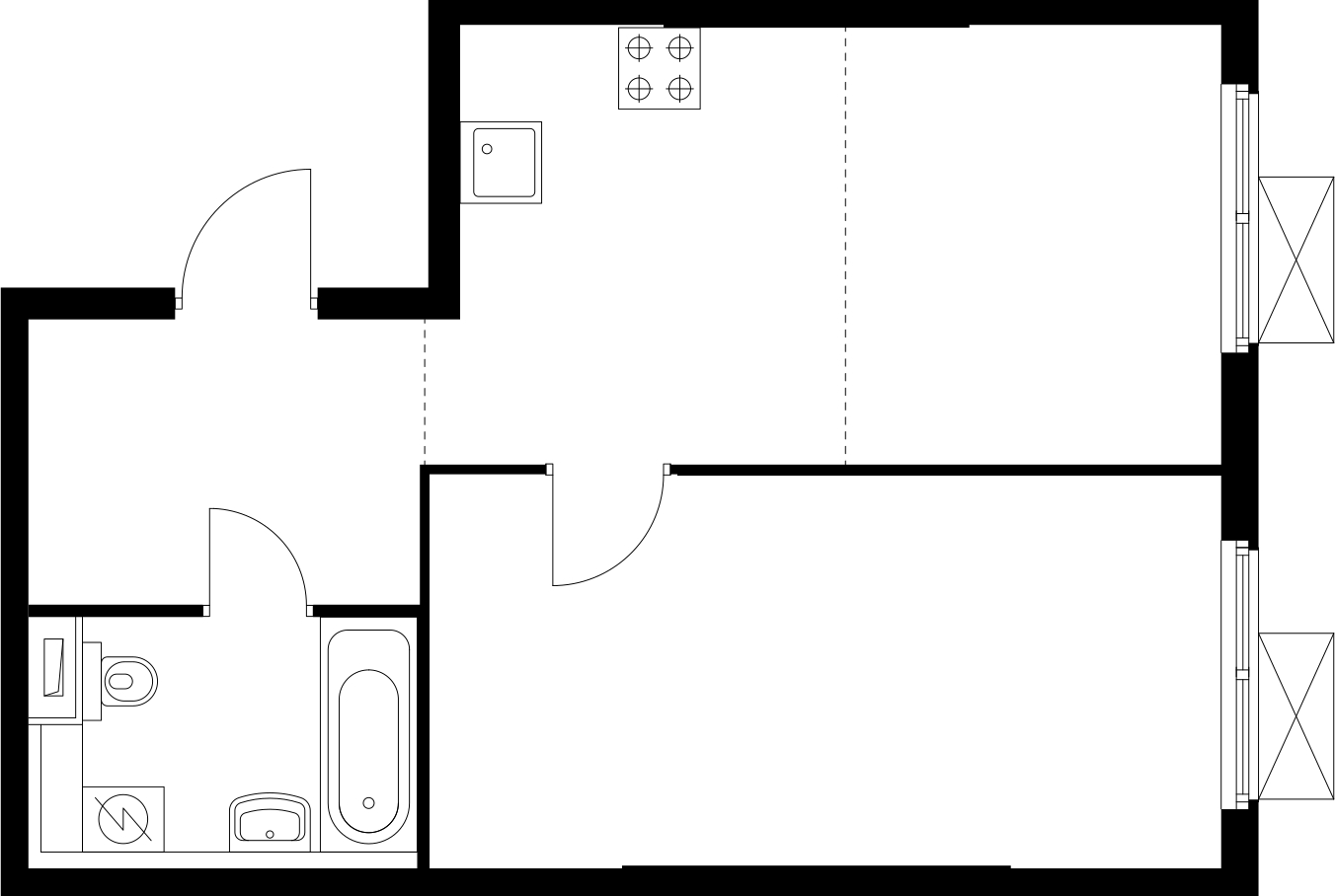 2-комнатная квартира с отделкой в ЖК Бунинские луга на 17 этаже в 4 секции. Сдача в 4 кв. 2024 г.