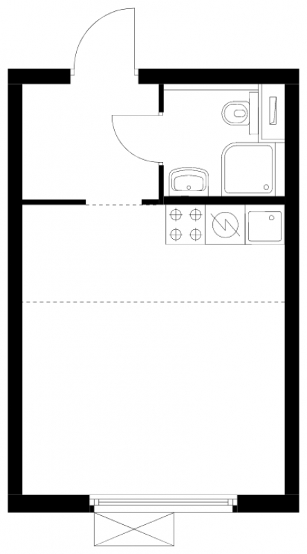 1-комнатная квартира с отделкой в ЖК Бунинские луга на 17 этаже в 1 секции. Сдача в 4 кв. 2024 г.