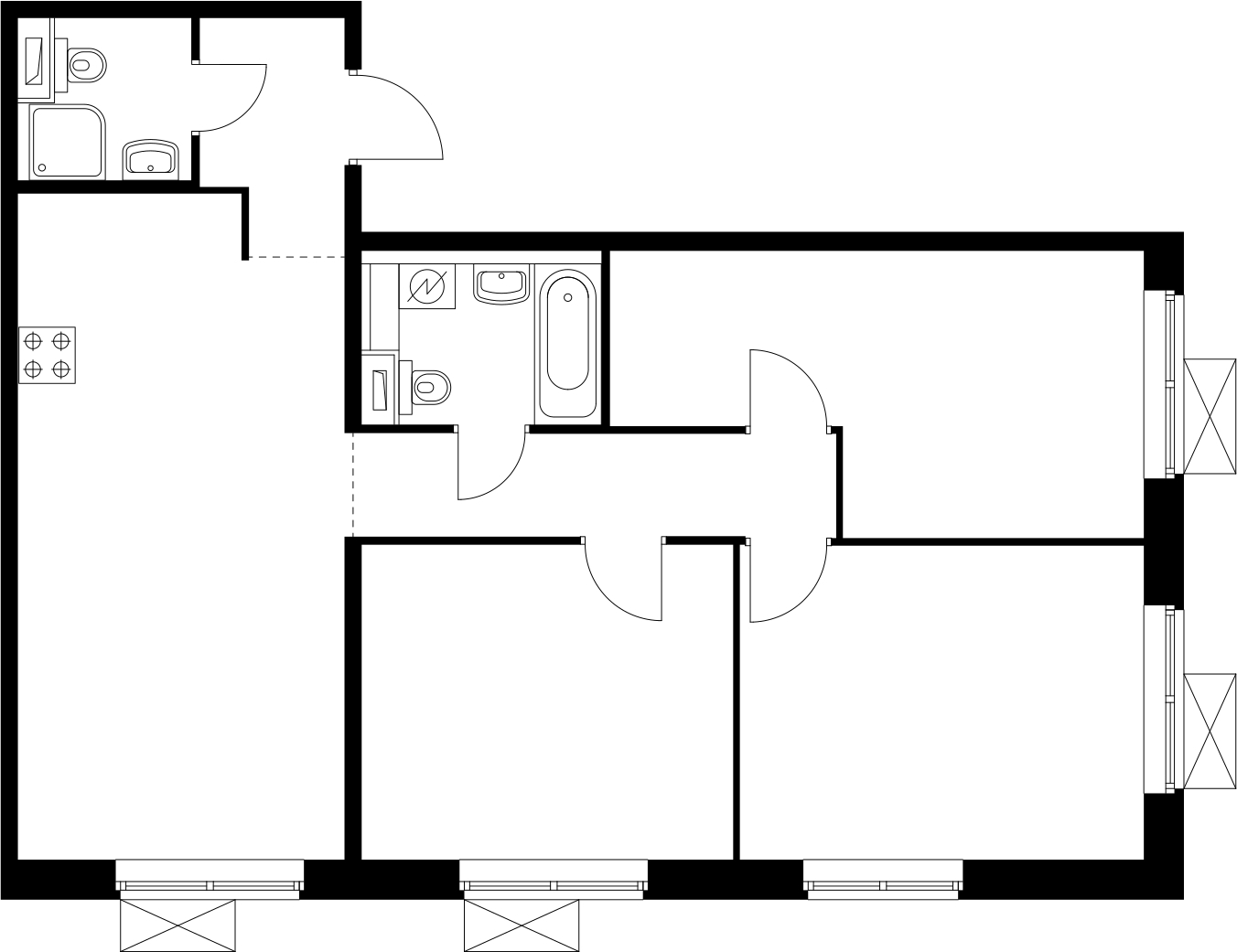 2-комнатная квартира с отделкой в ЖК Новые Островцы на 16 этаже в 4 секции. Дом сдан.