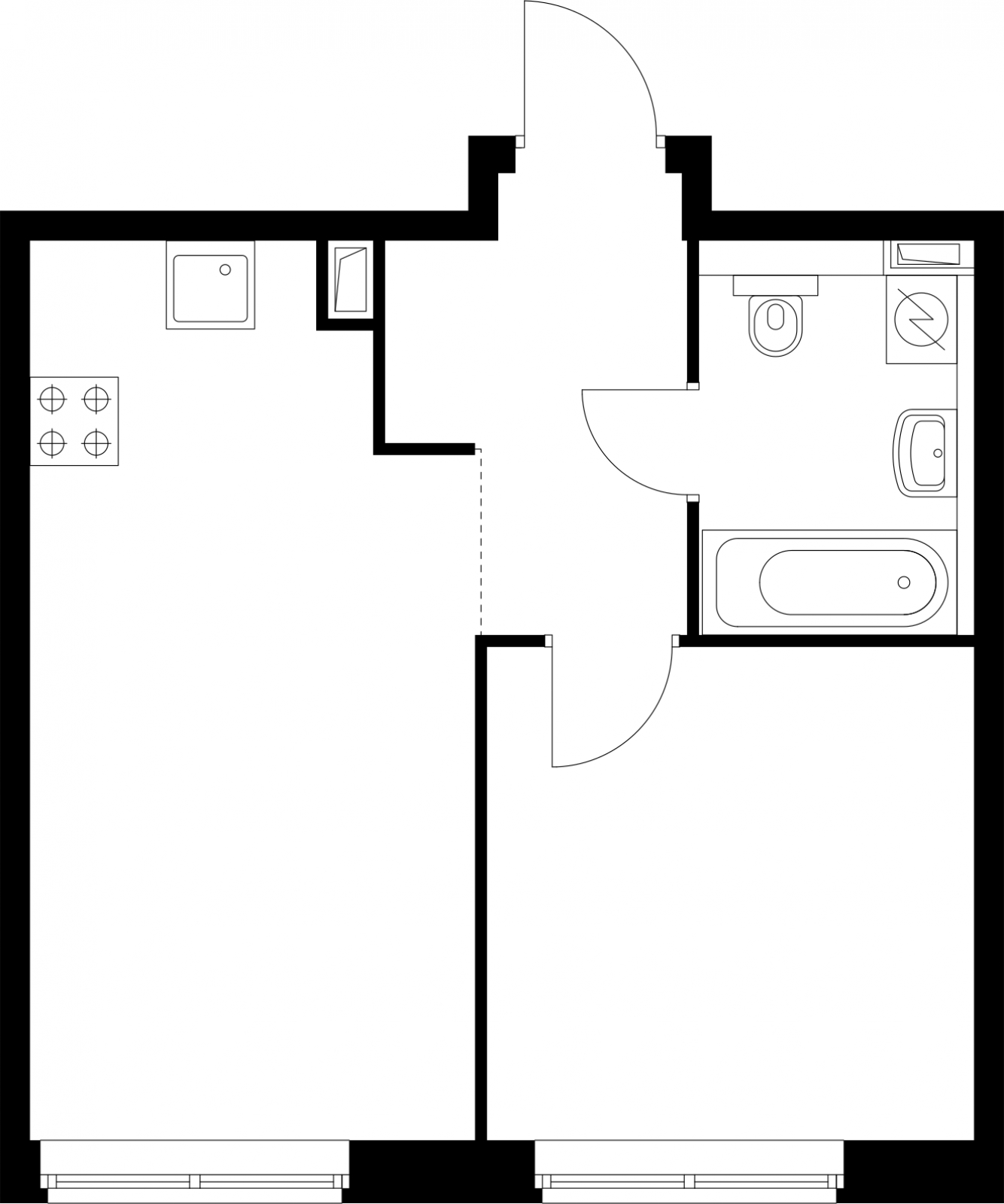 1-комнатная квартира (Студия) с отделкой в ЖК Саларьево Парк на 14 этаже в 3 секции. Сдача в 3 кв. 2025 г.