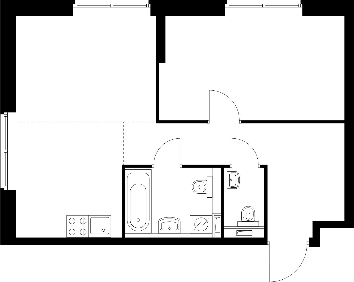 1-комнатная квартира (Студия) с отделкой в ЖК Саларьево Парк на 9 этаже в 2 секции. Сдача в 3 кв. 2026 г.