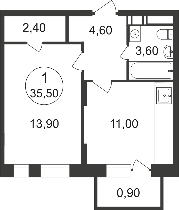 2-комнатная квартира с отделкой в ЖК Северная палитра на 5 этаже в 1 секции. Дом сдан.