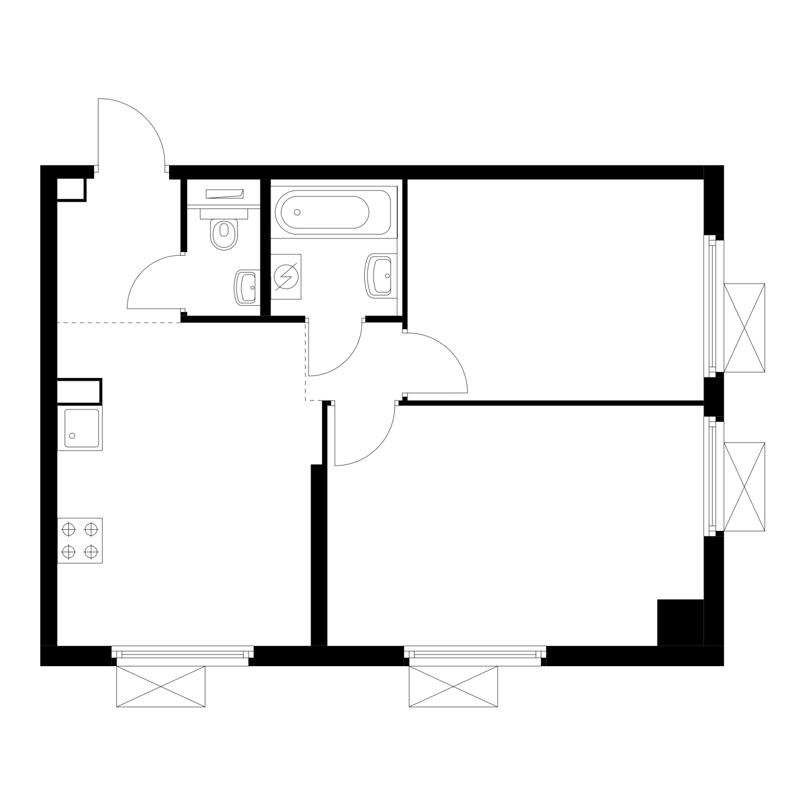 4-комнатная квартира в ЖК Символ на 16 этаже в 3 секции. Сдача в 3 кв. 2025 г.