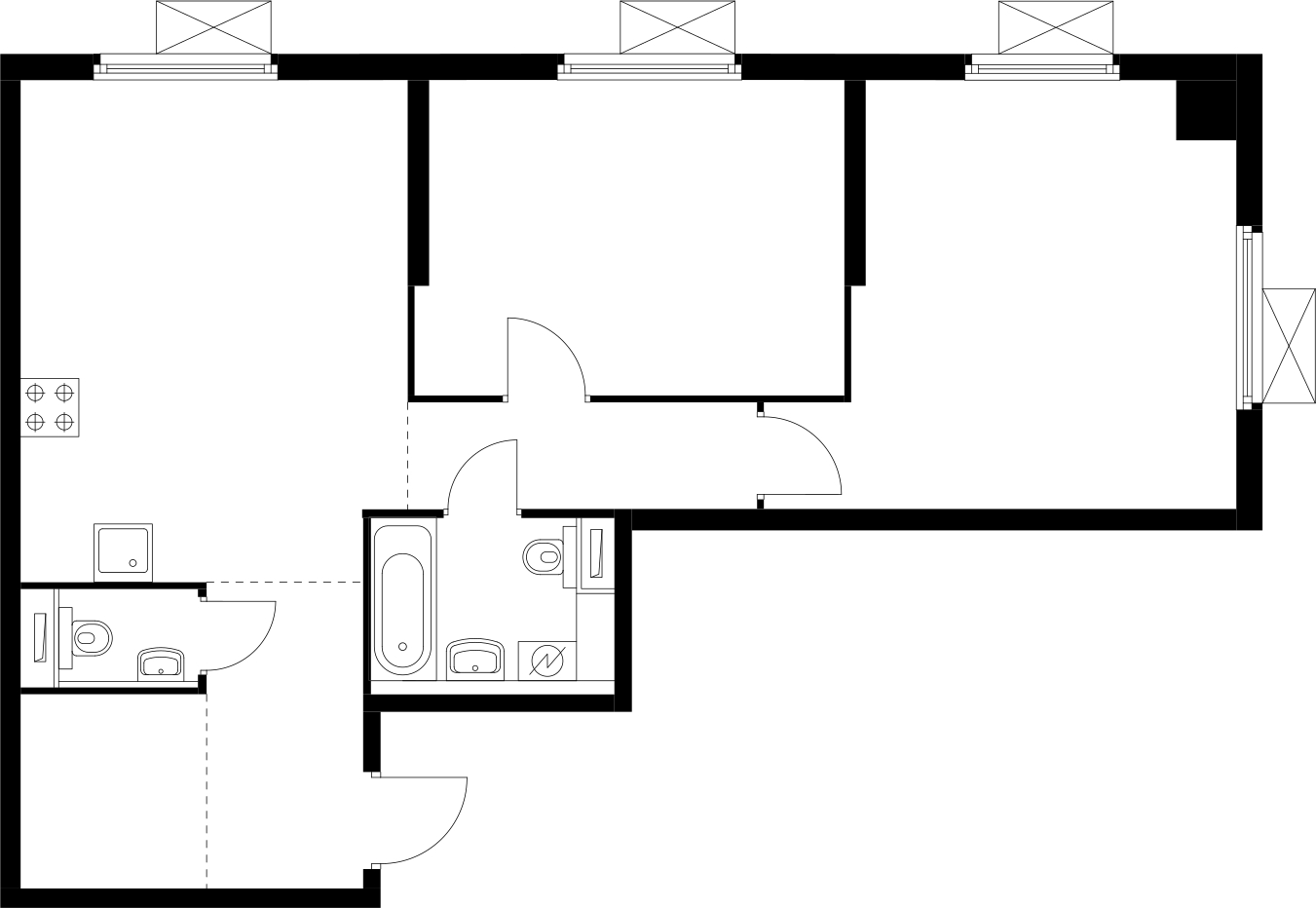 1-комнатная квартира в ЖК Символ на 17 этаже в 4 секции. Сдача в 3 кв. 2025 г.