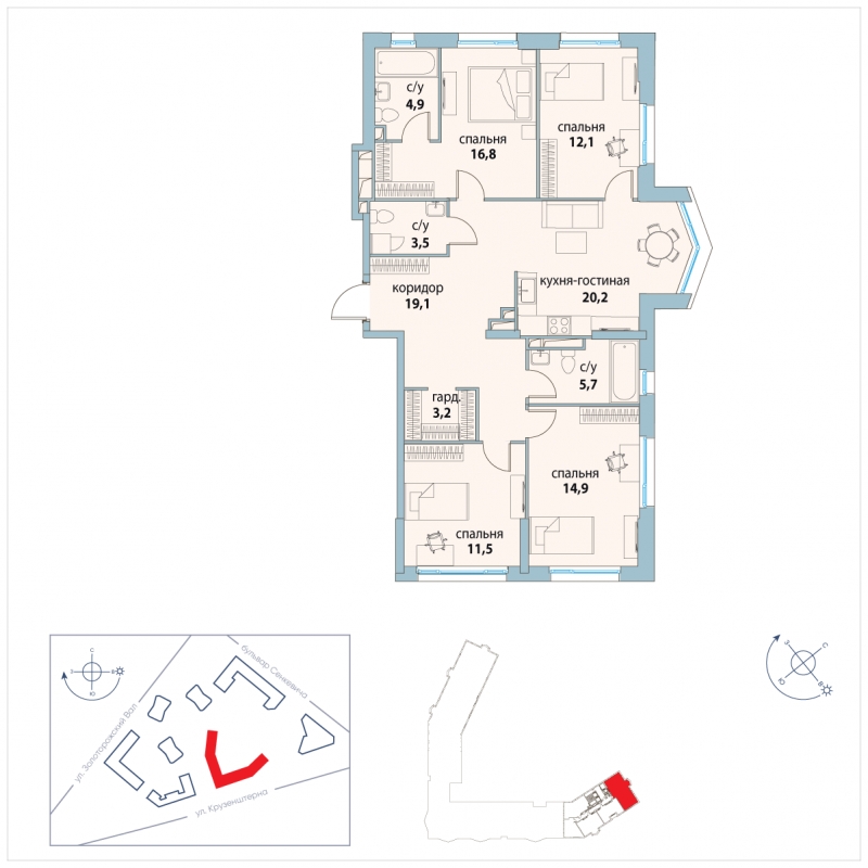 2-комнатная квартира с отделкой в ЖК Новые Островцы на 3 этаже в 1 секции. Дом сдан.
