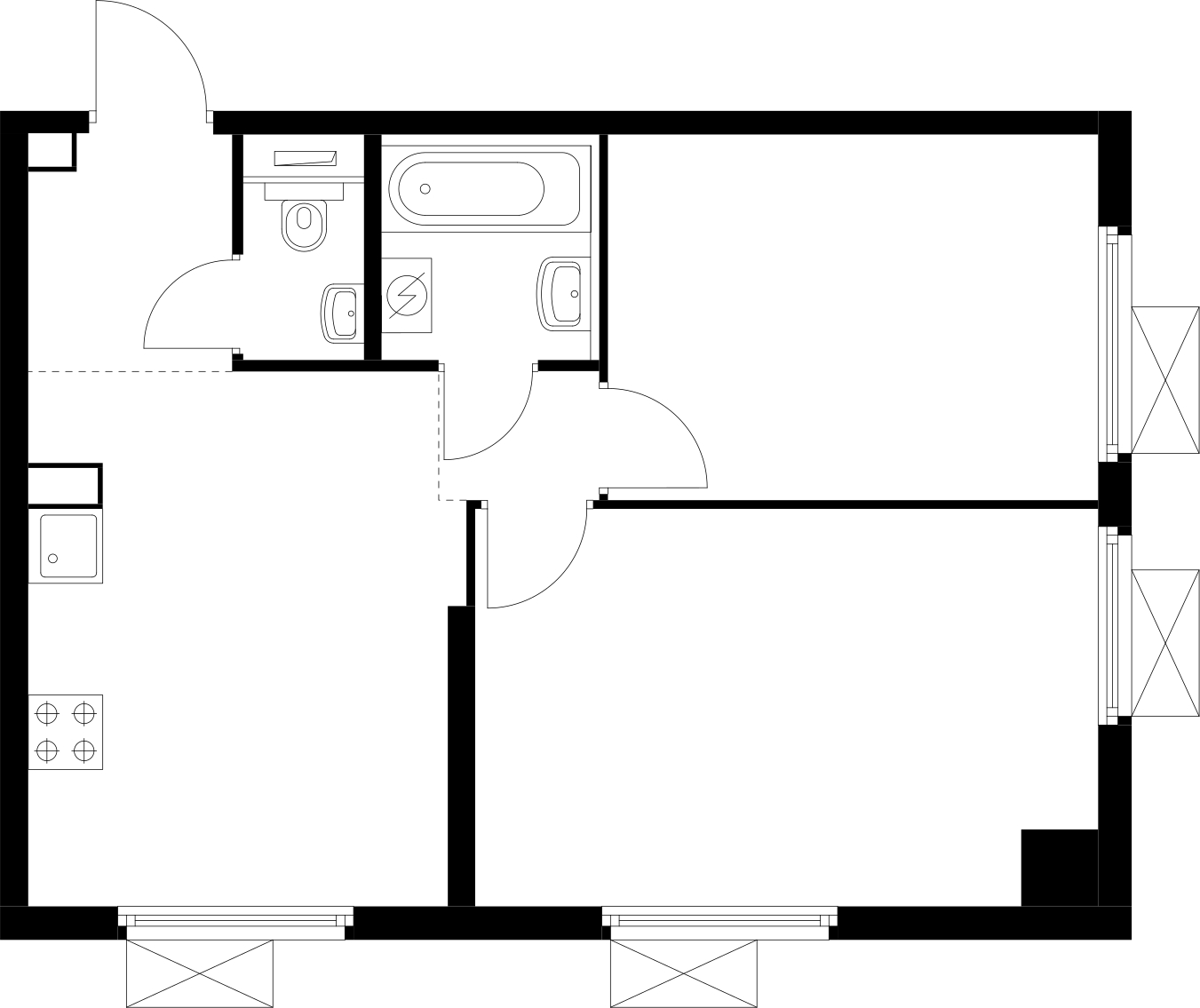 2-комнатная квартира в ЖК Символ на 21 этаже в 2 секции. Сдача в 3 кв. 2025 г.