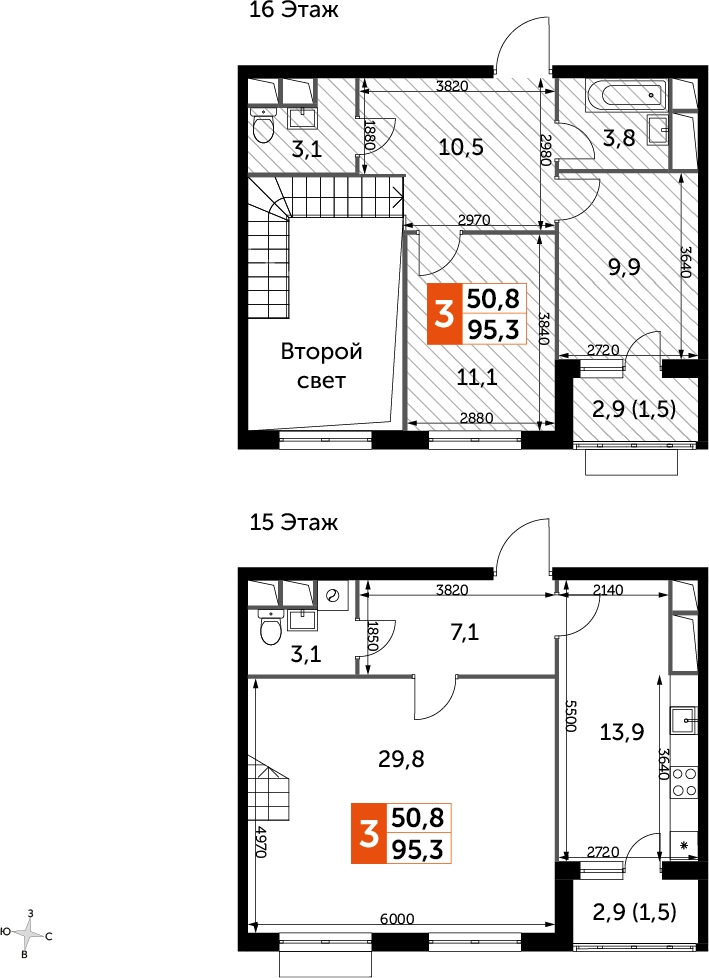 1-комнатная квартира с отделкой в ЖК UP-квартал Римский на 7 этаже в 24 секции. Сдача в 3 кв. 2023 г.