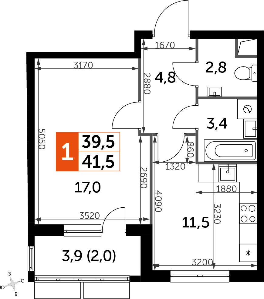 2-комнатная квартира с отделкой в ЖК Академика Павлова на 25 этаже в 1 секции. Сдача в 2 кв. 2024 г.