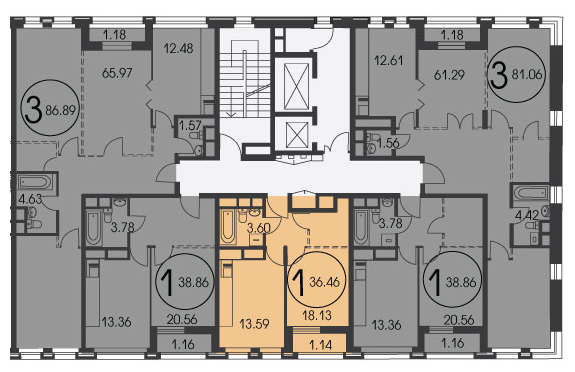 3-комнатная квартира с отделкой в ЖК Лица на 7 этаже в 6 секции. Дом сдан.