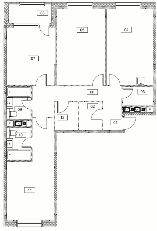 2-комнатная квартира в ЖК Скандинавия на 7 этаже в 2 секции. Сдача в 4 кв. 2024 г.
