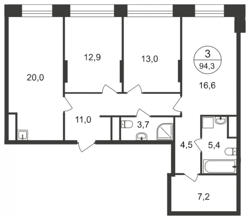 2-комнатная квартира с отделкой в ЖК Город-парк Первый Московский на 8 этаже в 1 секции. Сдача в 3 кв. 2025 г.