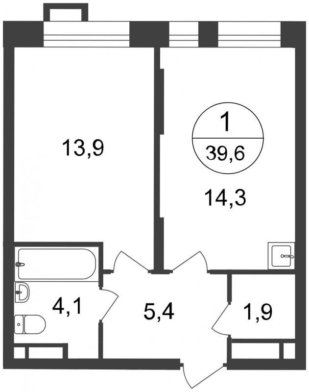 1-комнатная квартира с отделкой в ЖК Город-парк Первый Московский на 22 этаже в 1 секции. Сдача в 3 кв. 2025 г.