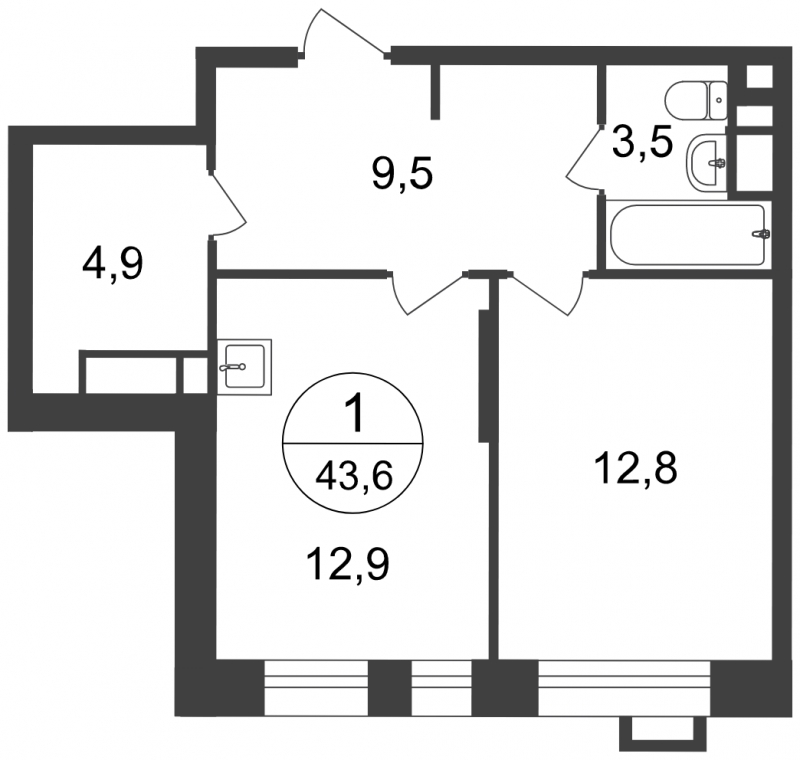 2-комнатная квартира с отделкой в ЖК город-парк Переделкино Ближнее на 15 этаже в 3 секции. Сдача в 3 кв. 2025 г.