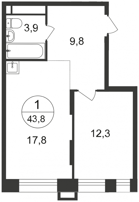 2-комнатная квартира с отделкой в ЖК Город-парк Первый Московский на 3 этаже в 1 секции. Сдача в 2 кв. 2025 г.
