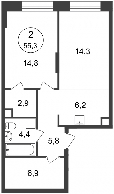 1-комнатная квартира с отделкой в ЖК Квартал Новые Котельники на 21 этаже в 4 секции. Сдача в 4 кв. 2021 г.