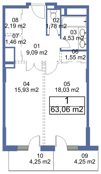 2-комнатная квартира с отделкой в ЖК Маяк на 3 этаже в 1 секции. Сдача в 2 кв. 2017 г.