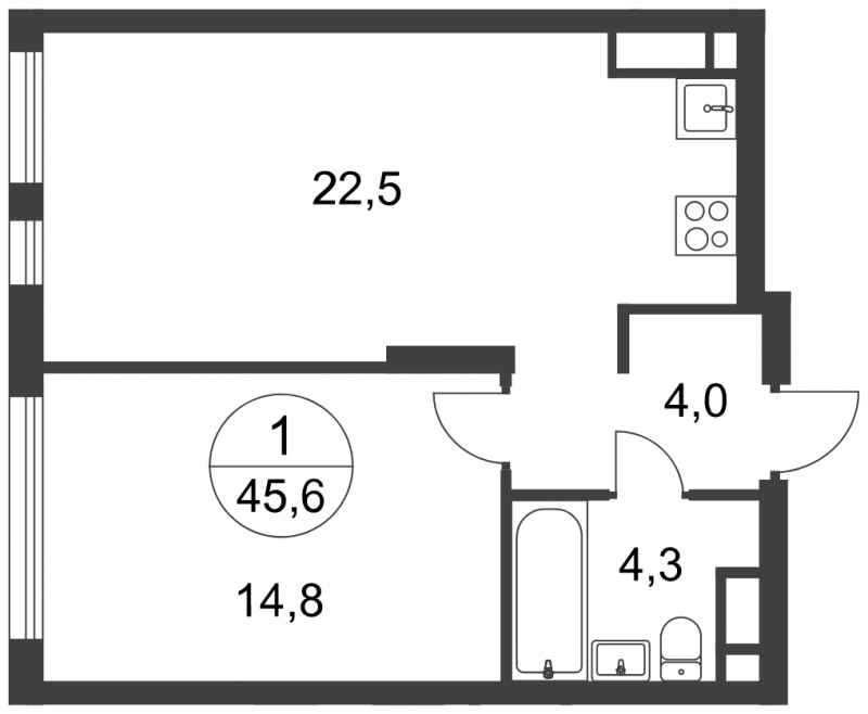 2-комнатная квартира с отделкой в ЖК Город-парк Первый Московский на 16 этаже в 1 секции. Сдача в 3 кв. 2025 г.