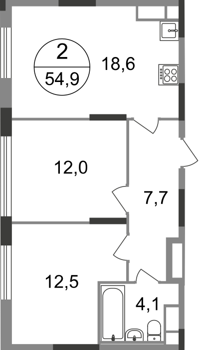 3-комнатная квартира с отделкой в ЖК город-парк Переделкино Ближнее на 1 этаже в 2 секции. Сдача в 3 кв. 2025 г.