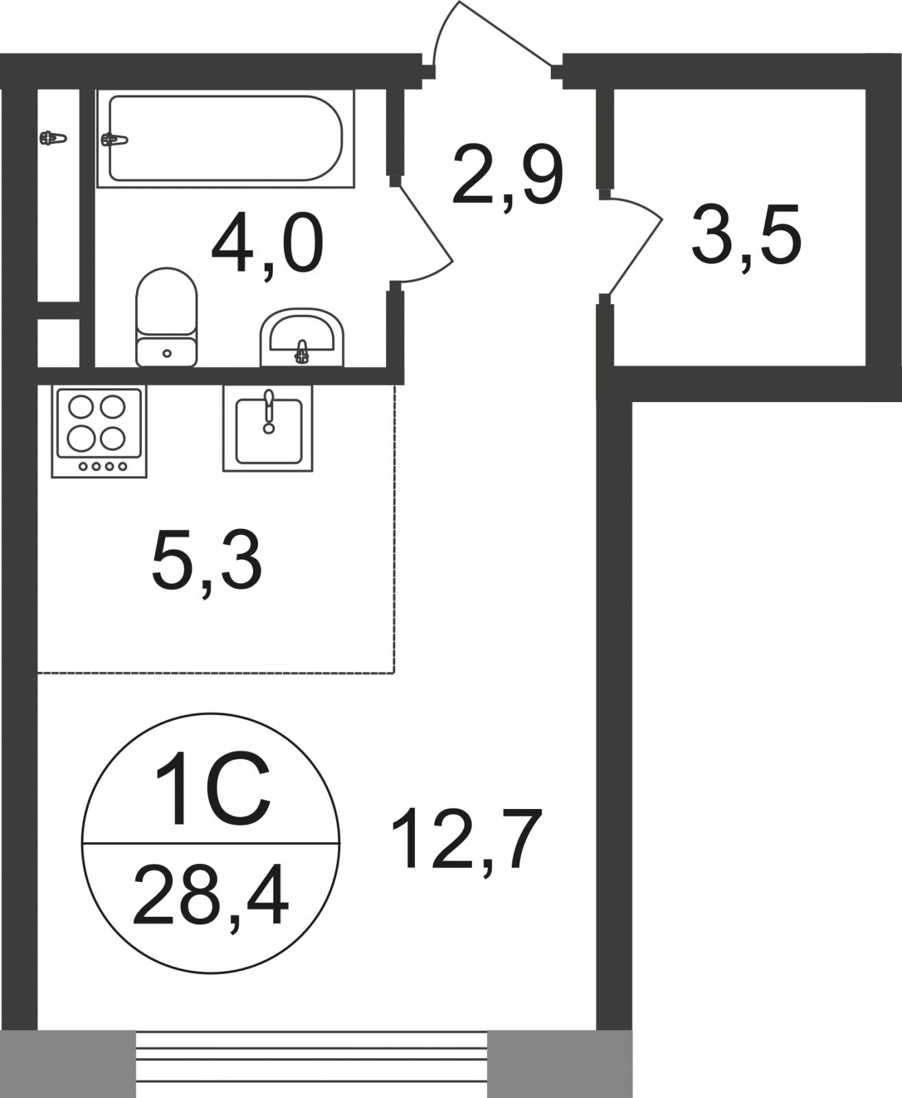 2-комнатная квартира с отделкой в ЖК Мещерский лес на 19 этаже в 1 секции. Сдача в 2 кв. 2023 г.