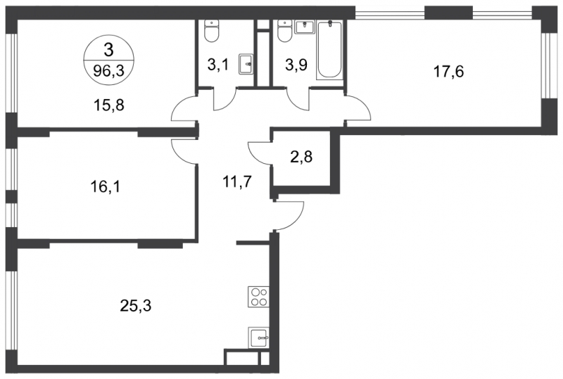 2-комнатная квартира с отделкой в ЖК Грибовский лес на 1 этаже в 13Д секции. Сдача в 2 кв. 2020 г.