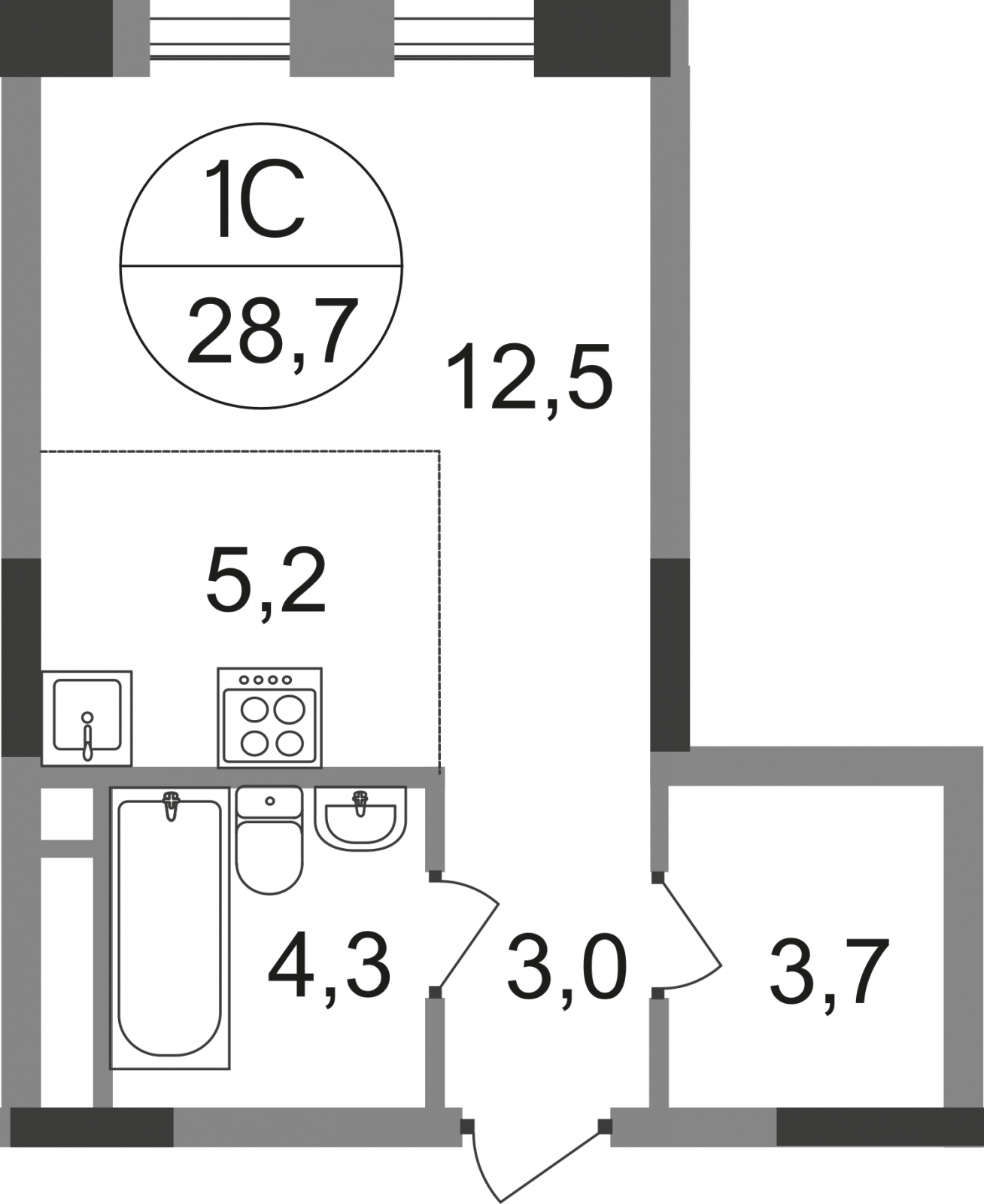 3-комнатная квартира с отделкой в ЖК Royal House on Yauza на 4 этаже в 8 секции. Дом сдан.