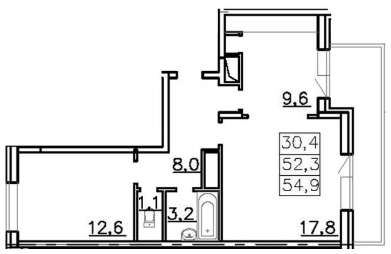 2-комнатная квартира в ЖК город-парк Переделкино Ближнее на 11 этаже в 1 секции. Сдача в 1 кв. 2025 г.