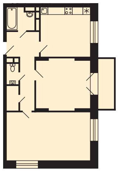1-комнатная квартира в ЖК Котельнические высотки на 11 этаже в 4 секции. Сдача в 1 кв. 2019 г.