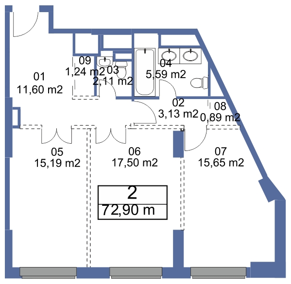 1-комнатная квартира с отделкой в ЖК Бородино на 18 этаже в 1 секции. Дом сдан.