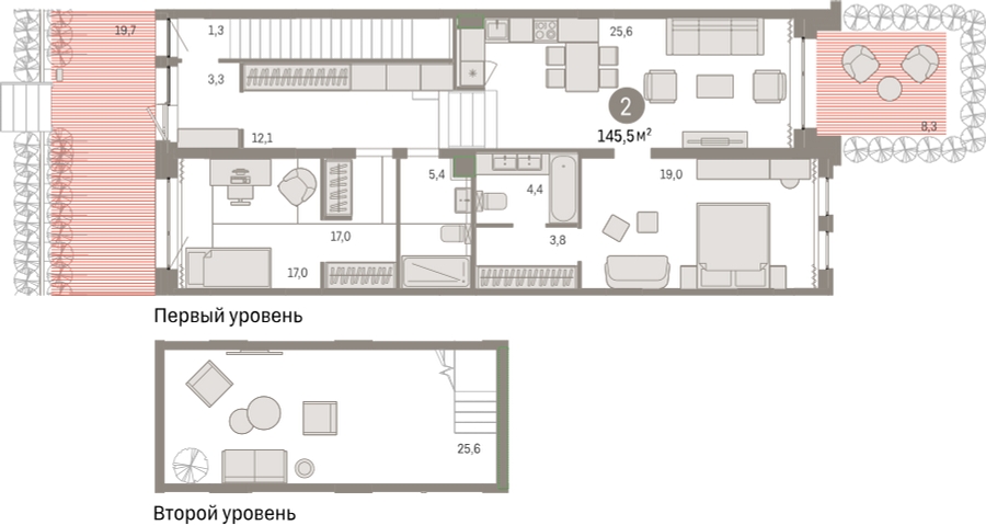 2-комнатная квартира в ЖК Котельнические высотки на 17 этаже в 4 секции. Дом сдан.