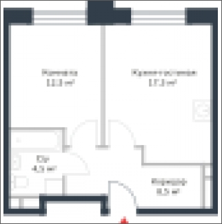 1-комнатная квартира с отделкой в ЖК Новин на 14 этаже в 7 секции. Сдача в 2 кв. 2024 г.