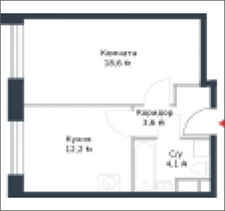 1-комнатная квартира в ЖК город-парк Переделкино Ближнее на 10 этаже в 5 секции. Сдача в 1 кв. 2025 г.
