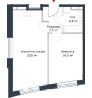 1-комнатная квартира в ЖК Котельнические высотки на 15 этаже в 1 секции. Сдача в 1 кв. 2019 г.